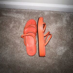 A new day coral platform sandals